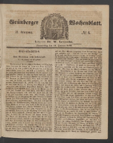 Grünberger Wochenblatt, No. 6. (18. Januar 1855)