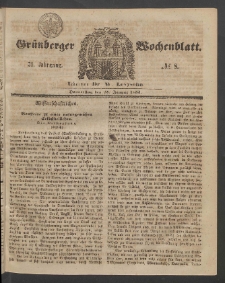 Grünberger Wochenblatt, No. 8. (25. Januar 1855)