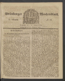 Grünberger Wochenblatt, No. 10. (1. Februar 1855)