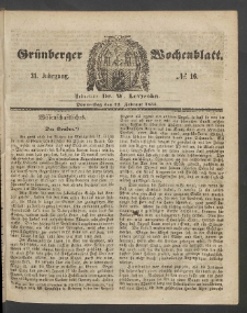 Grünberger Wochenblatt, No. 16. (22. Februar 1855)