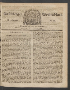 Grünberger Wochenblatt, No. 30. (12. April 1855)