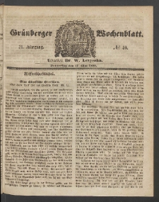 Grünberger Wochenblatt, No. 40. (17. Mai 1855)