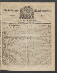 Grünberger Wochenblatt, No. 42. (24. Mai 1855)