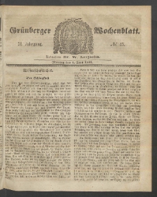 Grünberger Wochenblatt, No. 45. (4. Juni 1855)