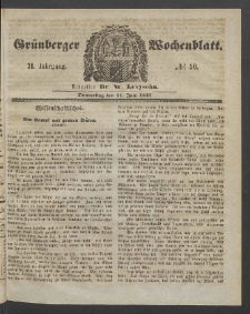 Grünberger Wochenblatt, No. 50. (21. Juni 1855)