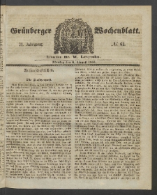 Grünberger Wochenblatt, No. 63. (6. August 1855)