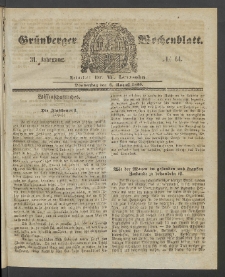 Grünberger Wochenblatt, No. 64. (8. August 1855)