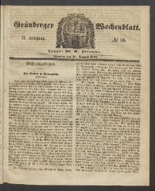 Grünberger Wochenblatt, No. 69. (27. August 1855)