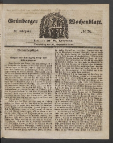 Grünberger Wochenblatt, No. 78. (27. September 1855)