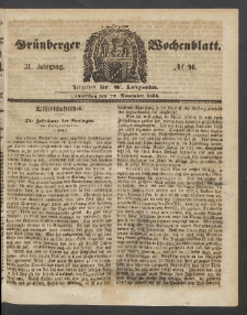 Grünberger Wochenblatt, No. 96. (29. November 1855)