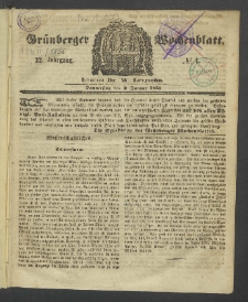 Grünberger Wochenblatt, No. 1. (3. Januar 1856)