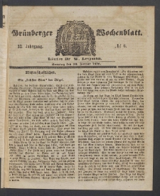 Grünberger Wochenblatt, No. 6. (20. Januar 1856)