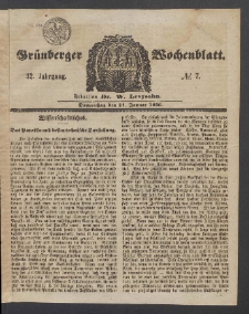 Grünberger Wochenblatt, No. 7. (24. Januar 1856)