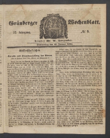Grünberger Wochenblatt, No. 9. (31. Januar 1856)