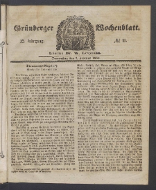 Grünberger Wochenblatt, No. 11. (7. Februar 1856)