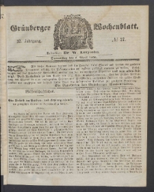 Grünberger Wochenblatt, No. 27. (3. April 1856)