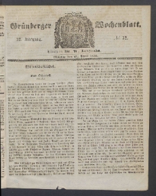 Grünberger Wochenblatt, No. 32. (21. April 1856)