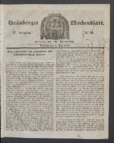 Grünberger Wochenblatt, No. 36. (5. Mai 1856)