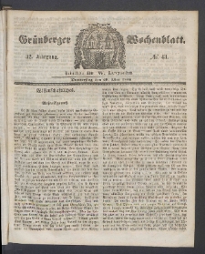 Grünberger Wochenblatt, No. 43. (29. Mai 1856)