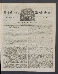 Grünberger Wochenblatt, No. 44. (2. Juni 1856)