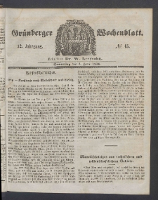Grünberger Wochenblatt, No. 45. (5. Juni 1856)
