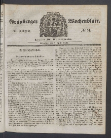 Grünberger Wochenblatt, No. 54. (7. Juli 1856)