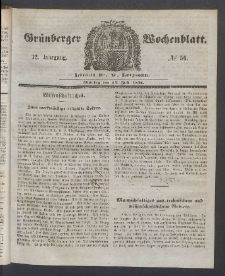 Grünberger Wochenblatt, No. 56. (14. Juli 1856)