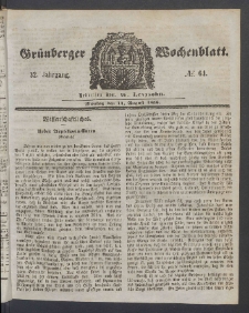 Grünberger Wochenblatt, No. 64. (11. August 1856)