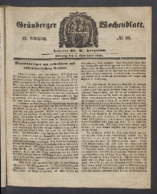 Grünberger Wochenblatt, No. 88. (3. November 1856)