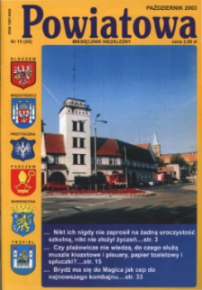 Powiatowa: miesięcznik niezależny, nr 10 (55) (październik 2003)