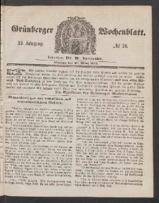 Grünberger Wochenblatt, No. 26. (30. März 1857)