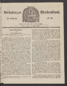 Grünberger Wochenblatt, No. 30. (13. April 1857)