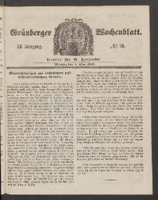 Grünberger Wochenblatt, No. 36. (4. Mai 1857)