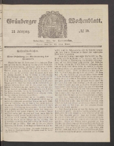 Grünberger Wochenblatt, No. 39. (14. Mai 1857)