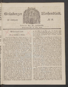 Grünberger Wochenblatt, No. 41. (21. Mai 1857)