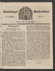 Grünberger Wochenblatt, No. 57. (16. Juli 1857)
