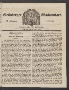 Grünberger Wochenblatt, No. 60. (27. Juli 1857)