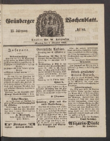 Grünberger Wochenblatt, No. 80. (5. Oktober 1857)