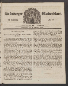 Grünberger Wochenblatt, No. 83. (15. Oktober 1857)