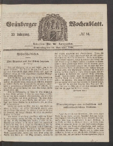 Grünberger Wochenblatt, No. 91. (12. November 1857)