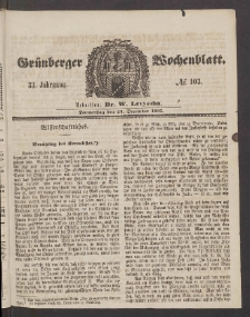 Grünberger Wochenblatt, No. 103. (24. Dezember 1857)