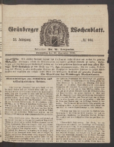 Grünberger Wochenblatt, No. 104. (31. Dezember 1857)