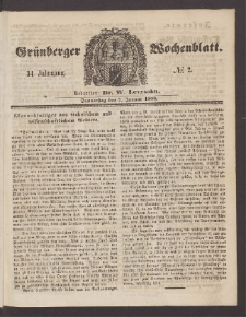 Grünberger Wochenblatt, No. 2. (7. Januar 1858)