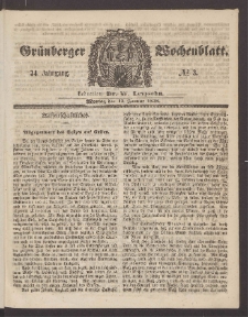 Grünberger Wochenblatt, No. 3. (11. Januar 1858)