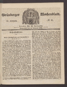 Grünberger Wochenblatt, No. 16. (25. Februar 1858)