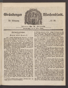 Grünberger Wochenblatt, No. 36. (6. Mai 1858)