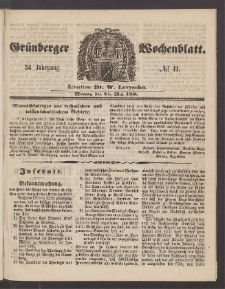 Grünberger Wochenblatt, No. 41. (24. Mai 1858)