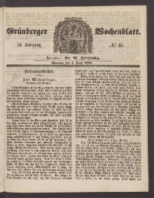 Grünberger Wochenblatt, No. 45. (7. Juni 1858)