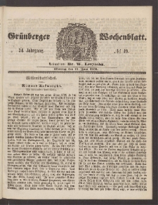 Grünberger Wochenblatt, No. 49. (21. Juni 1858)