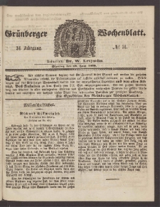 Grünberger Wochenblatt, No. 51. (28. Juni 1858)